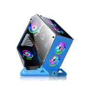 IronCore VaultCube™ – Irregular Design Wide ATX Gaming PC Case with Multi-Chamber Layout & Custom Desktop Styling