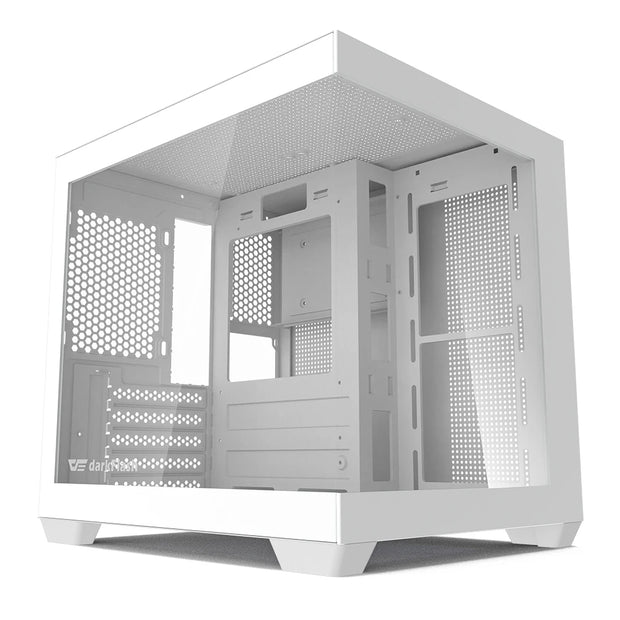 Aigo 275P SeaView Core™ – M-ATX/ITX Gaming PC Case with Double-Sided Tempered Glass & Compact Sea View Room Design