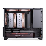 JONSBO™ D32 STD Compact PC Case – Transparent M-ATX Chassis, 240mm Water-Cooling Ready, Adjustable PSU Space (Black)