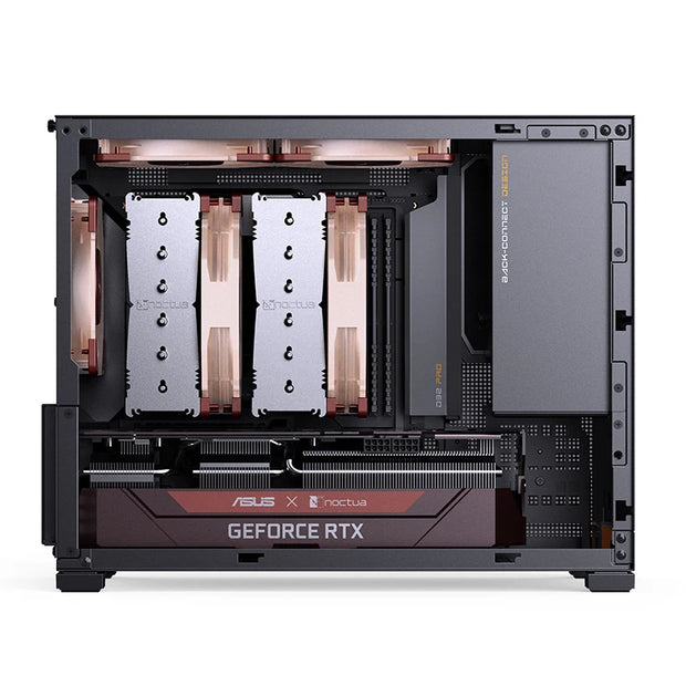 JONSBO™ D32 STD Compact PC Case – Transparent M-ATX Chassis, 240mm Water-Cooling Ready, Adjustable PSU Space (Black)